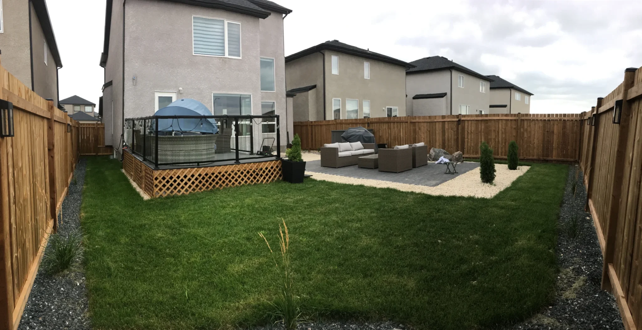 Composite Decking & Pressure Treated Fence Installation - Winnipeg Manitoba Landscaping