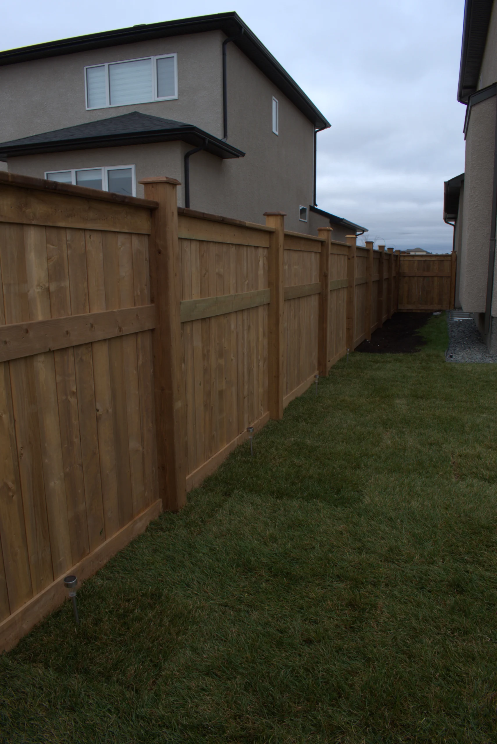 Pressure Treated Brown 6x6 Fence Installation