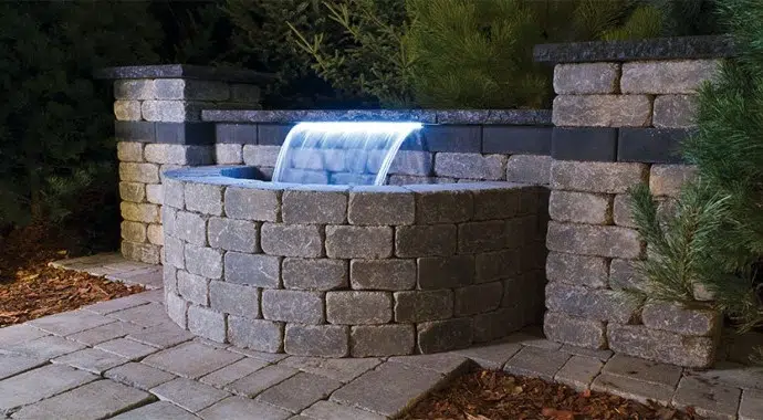 Barkman water feature hardscaping & landscaping
