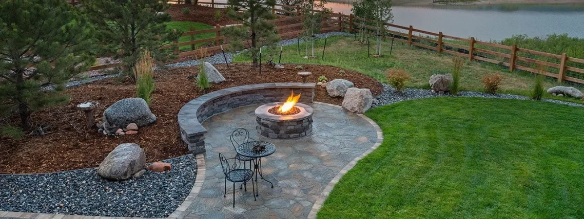 Backyard retreat with interlocking patio