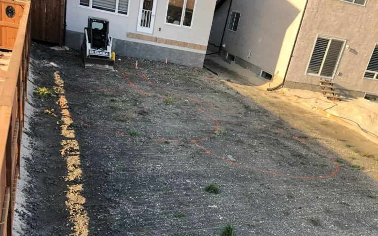 Blank canvas for landscaping with a new yard construction project