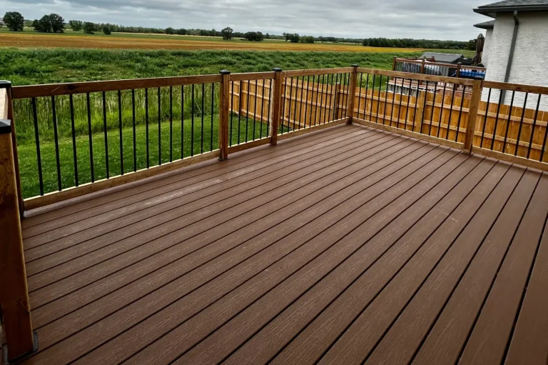 Composite Decking With Pressure Treated Railing 