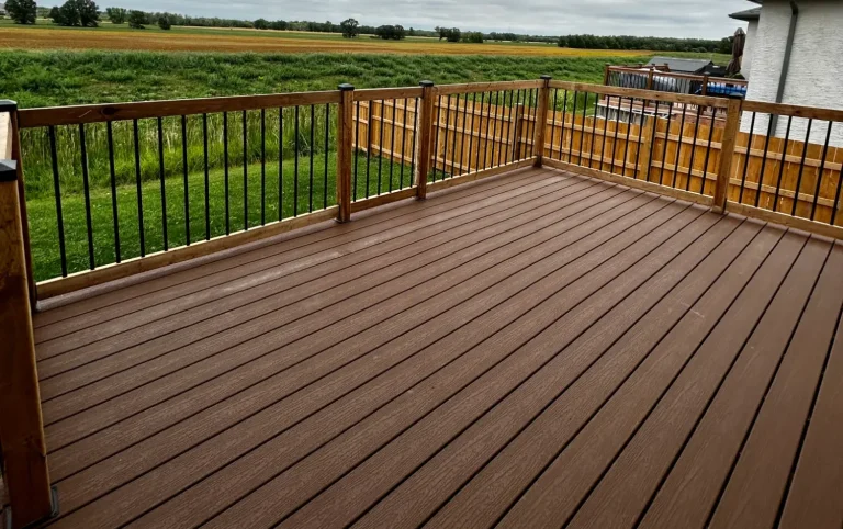 Composite Decking With Pressure Treated Railing 